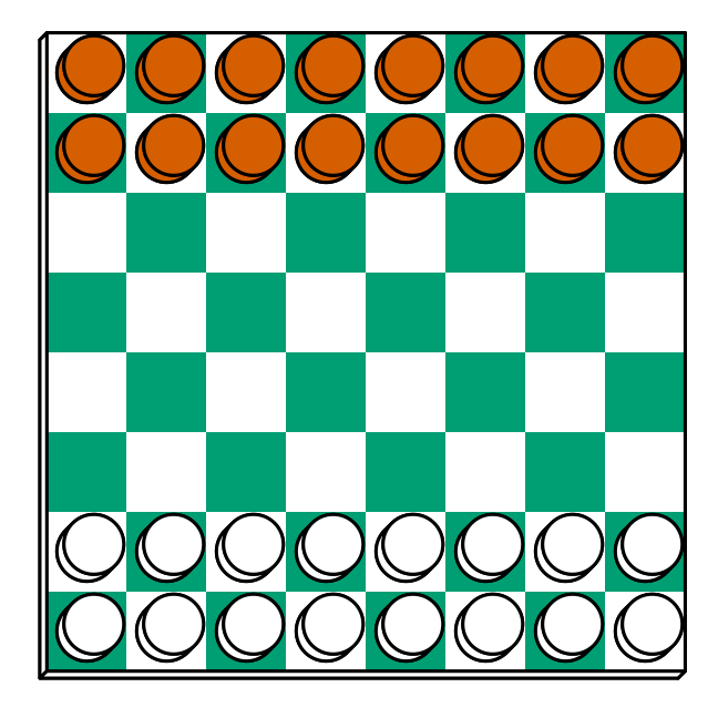 Starting position for Dan Troyka’s abstract game Breakthrough